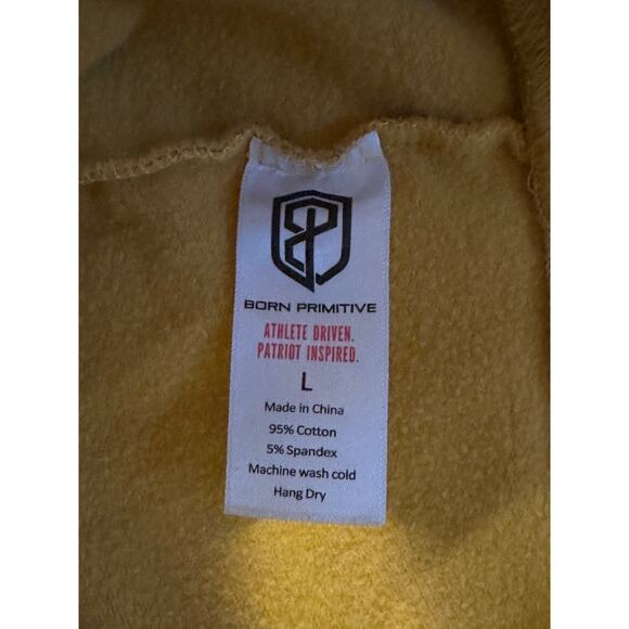 Born Primitive Cropped Crewneck Sweatshirt – Mustard Yellow Size L CrossFitStyle - Picture 8 of 8